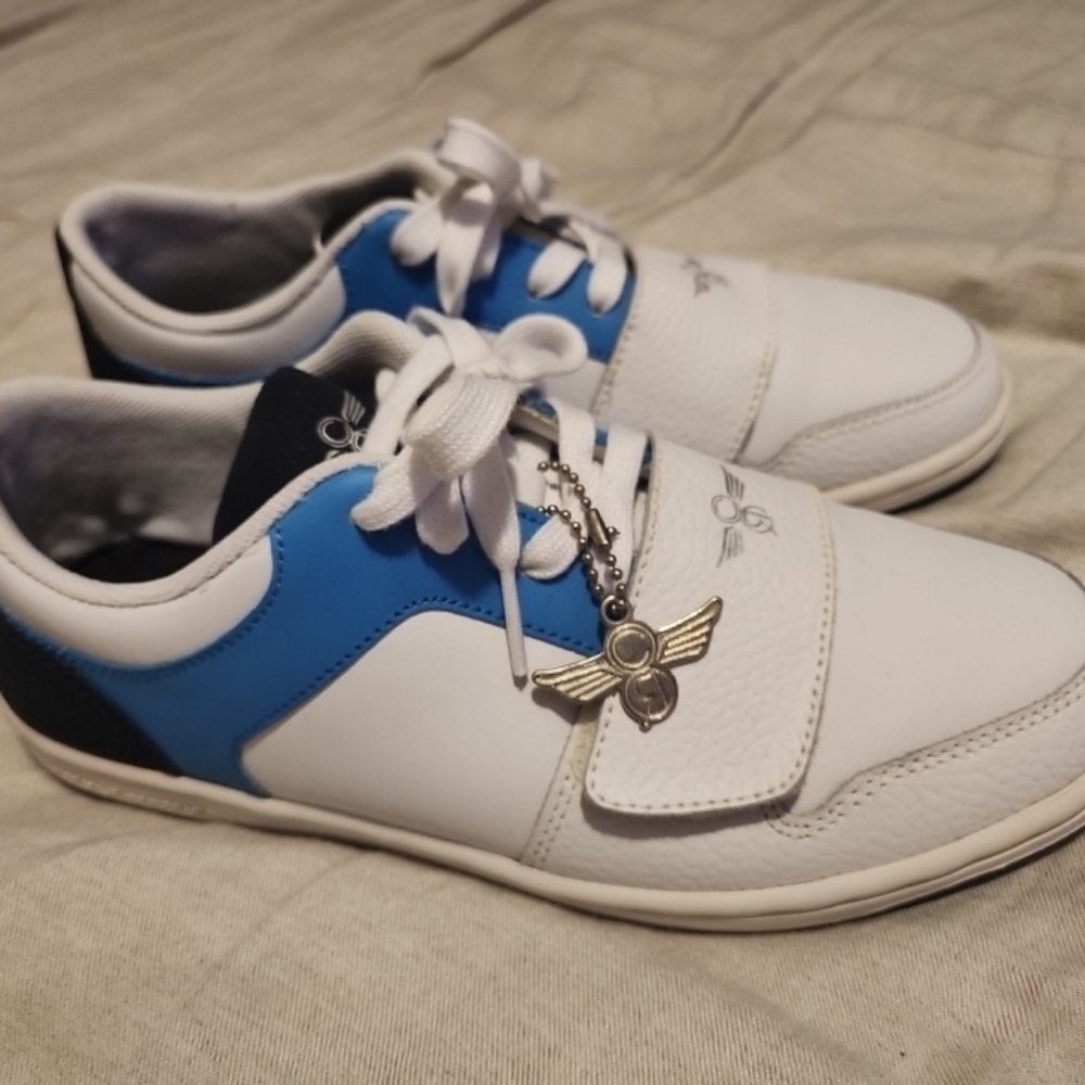 Creative Recreation Men's Cesario Low Shoes White,Blue- Leather CR4L 022 S10212